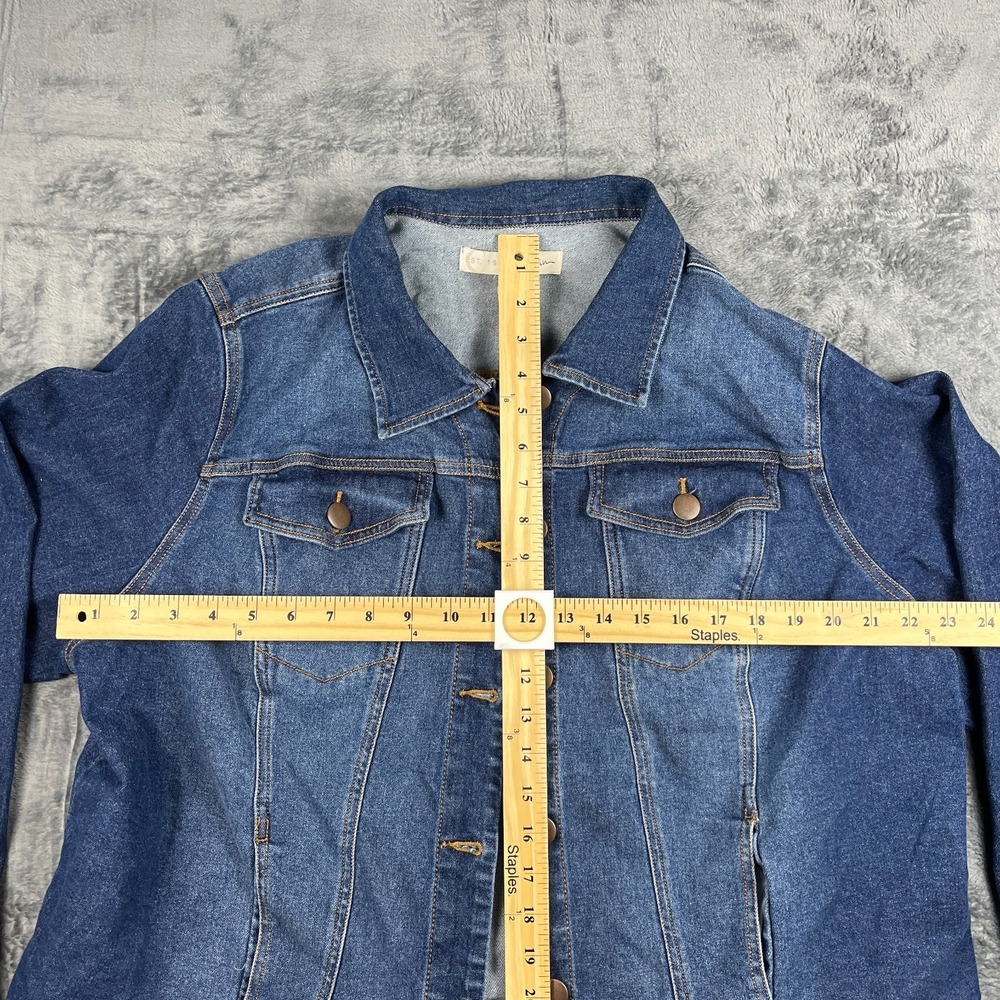 Cato C By Cato Est. 1946 Denim Trucker Jacket Womens 18/20W Blue Button Front - Picture 7 of 10